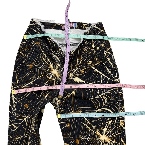 Urban Outfitters Spider Web Print Ruched V-Front Pant 26 - Picture 10 of 15